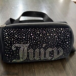 Juicy Couture Black Rhinestone Cosmetic Bag